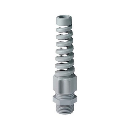 Cable Gland Polyamide IP68 RAL 7001 with spiral top PG