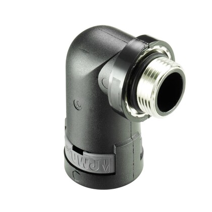 Elbow conduit-connector 90° with metal thread IP68 Metric