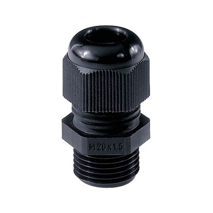 Cable Gland Polyamide IP68 RAL 9005 long connection thread Metric