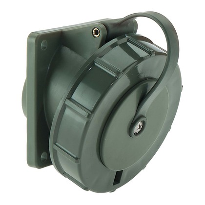 Panel Mounted Socket Outlet Angled QC MIL IP67