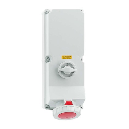 Wall mounting socket outlet switched and interlocked 460x180