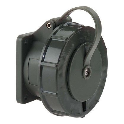 Straight Panel Mounting Socket Outlet QC MIL IP67