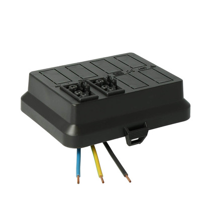 Wieland cover 3-pole power pre-wired IP20 Black