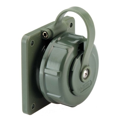 Panel mounting socket outlet IP68
