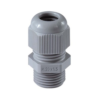 Cable Gland Polyamid IP68 RAL 7001 long connection thread Metric