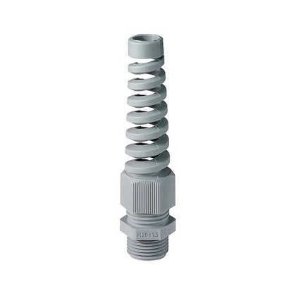 Cable Gland Polyamide IP68 RAL 7001 with spiral top Metric