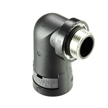 Elbow conduit-connector 90° with metal thread IP68 PG