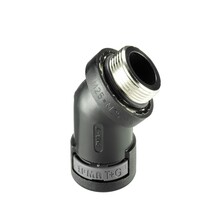 Elbow conduit-connector 45° with metal thread IP68 Metric