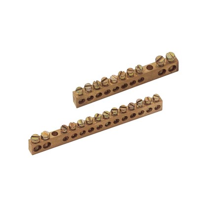 Brass terminal bars for Wallmounting Distribution Boards IP40 / IP55